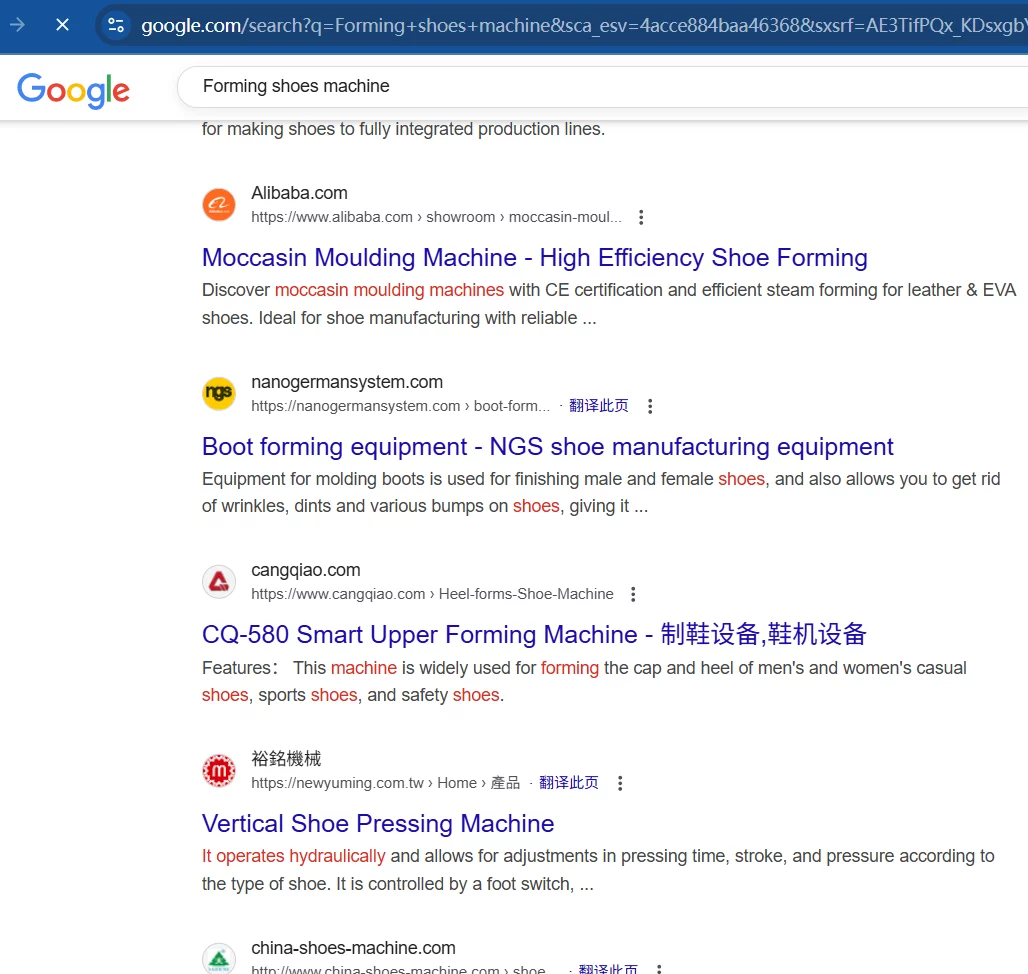 forming shoes machine